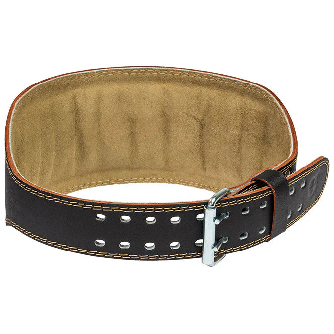 6" PADDED LEATHER WEIGHTLIFTING BELT