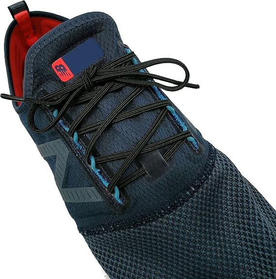 BLACK STRETCH SHOE LACES 90CM