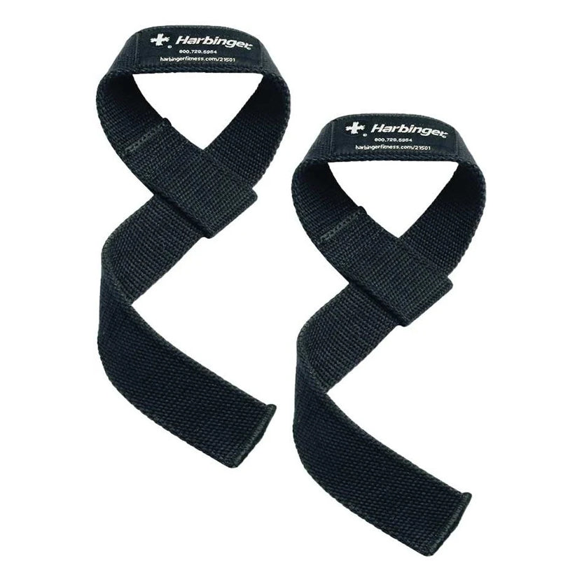 COTTON LIFTING STRAPS BLACK