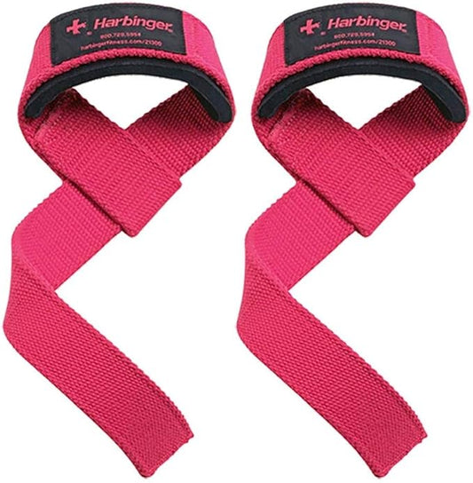 PADDED COTTON LIFTING STRAPS PINK