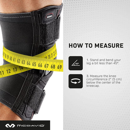 KNEE BRACE with POLYCENTRIC HINGES & CROSS STRAPS