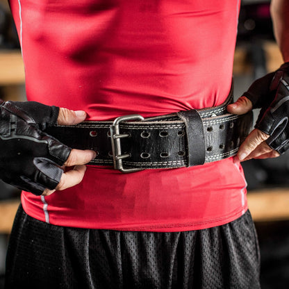 6" PADDED LEATHER WEIGHTLIFTING BELT