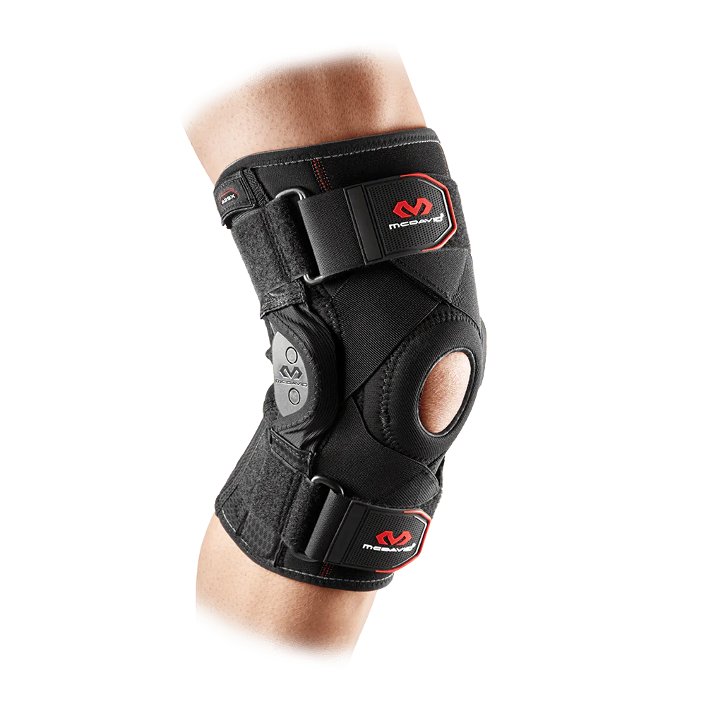 KNEE BRACE with POLYCENTRIC HINGES & CROSS STRAPS