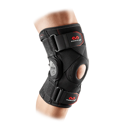 KNEE BRACE with POLYCENTRIC HINGES & CROSS STRAPS