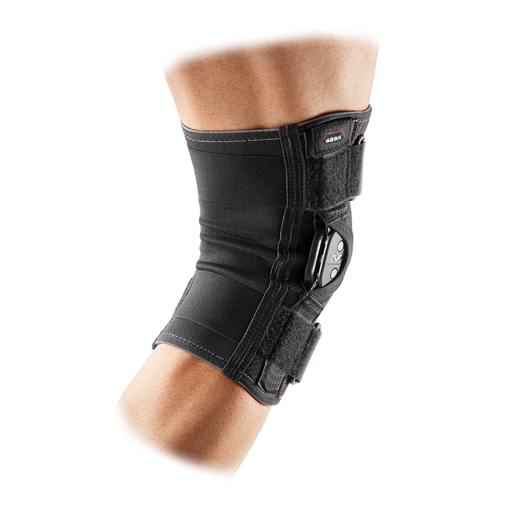 KNEE BRACE with POLYCENTRIC HINGES & CROSS STRAPS