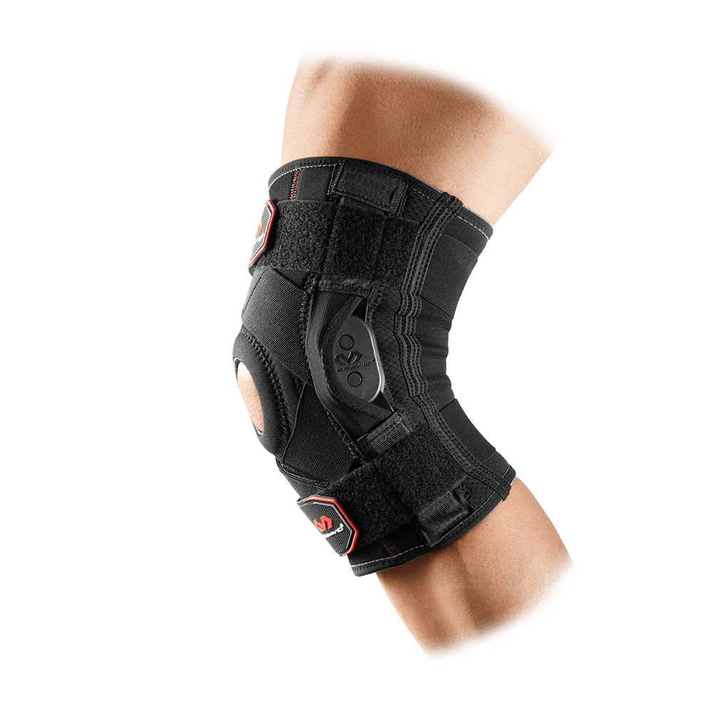 KNEE BRACE with POLYCENTRIC HINGES & CROSS STRAPS