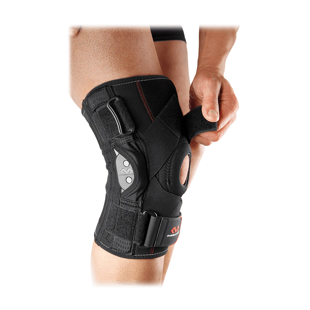 KNEE BRACE with POLYCENTRIC HINGES & CROSS STRAPS